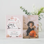 Invitation d'anniversaire Halloween Fantôme Effray (Debout devant)