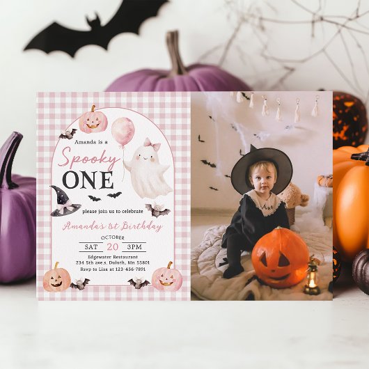 Invitation d'anniversaire Halloween Fantôme Effray
