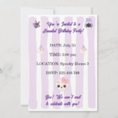 Invitation d'anniversaire Halloween Fille Trick or (Dos)