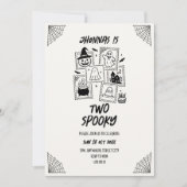 Invitation d'anniversaire Halloween mignonne et ef (Devant)