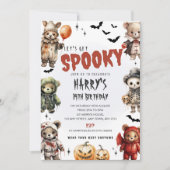 Invitation d'anniversaire Halloween Oursons Mignon (Devant)