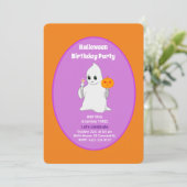 Invitation d'anniversaire Halloween pour bébé fant (Debout devant)