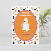 Invitation d'anniversaire Halloween pour bébé fant (Debout devant)