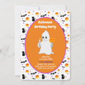 Invitation d'anniversaire Halloween pour bébé fant (Devant)