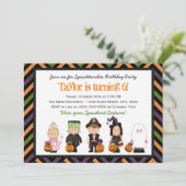 Invitation d'anniversaire Halloween pour costume d (Debout devant)