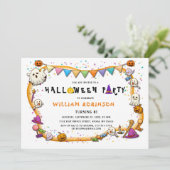 Invitation d'anniversaire Halloween pour enfants (Debout devant)