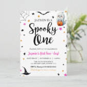 Invitation d'anniversaire Halloween pour le premie (Debout devant)