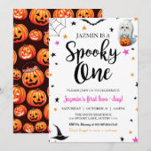 Invitation d'anniversaire Halloween pour le premie (Devant / Derrière)