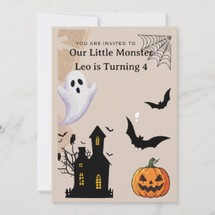 Invitation d'anniversaire Halloween pour un petit