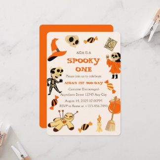 Invitation d'anniversaire Halloween Spooky One
