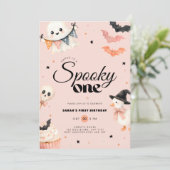Invitation d'anniversaire Halloween Spooky One 1er (Debout devant)