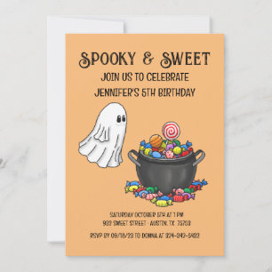 Invitation d'anniversaire Halloween Spooky & Sweet