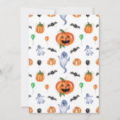 Invitation d'anniversaire Halloween Trick or Three (Dos)