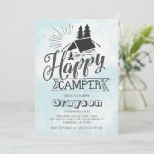 Invitation d'anniversaire Happy Camper (Debout devant)