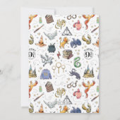 Invitation d'anniversaire Harry Potter aquarelle 1 (Dos)