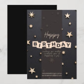 Invitation d'anniversaire heureuse édition able  (Devant / Derrière)