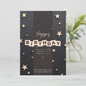 Invitation d'anniversaire heureuse modifiable  (Debout devant)