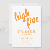 Invitation d'anniversaire High Five cinquième (Devant)