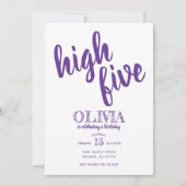 Invitation d'anniversaire High Five Cinquième Anni (Devant)