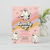 Invitation d'anniversaire Hippie Halloween Spooky (Debout devant)