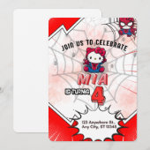 Invitation d'anniversaire HK SpiderMan (Devant / Derrière)