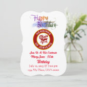 Invitation d'anniversaire HOJ (Debout devant)