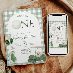 Invitation d'anniversaire Hole in One Golf Premier
