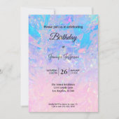 Invitation d'anniversaire holographique moderne (Devant)