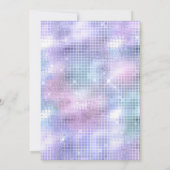 Invitation d'anniversaire holographique moderne (Dos)