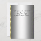 Invitation d'anniversaire homme argent (Dos)