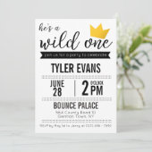 Invitation d'anniversaire Il est un sauvageon (Debout devant)