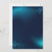 Invitation d'anniversaire illustrative bleu foncé (Dos)