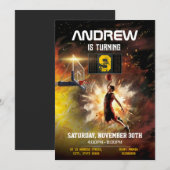 Invitation d'anniversaire imprimable de basketball (Devant / Derrière)