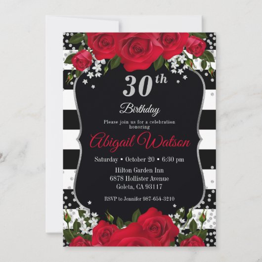 Invitation d'anniversaire, Invitation à une fête d (Devant)