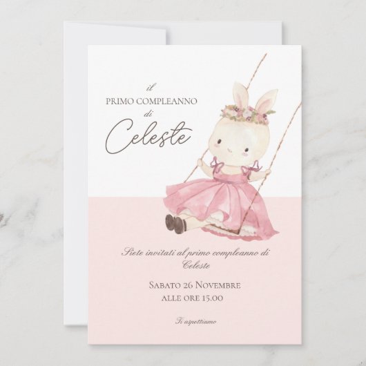 Invitation d'anniversaire | Invitation au baptême (Devant)