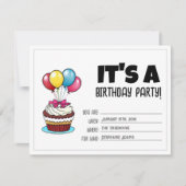 Invitation d'anniversaire | Invitation personnalis (Devant)