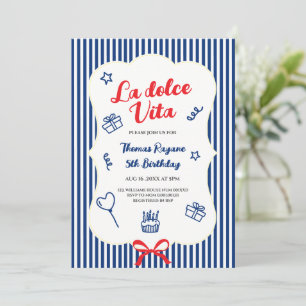 Invitation d'anniversaire italien La Dolce Vita po