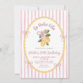 Invitation d'anniversaire italienne Rose La Dolce (Devant)