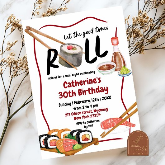 Invitation d'anniversaire japonaise pour une soiré