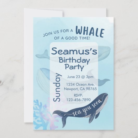 Invitation d'anniversaire joyeuse personnalisée Ba (Devant)