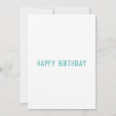 Invitation d'anniversaire joyeux (Dos)