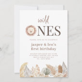 Invitation d'anniversaire Jumeaux Les Wild Ones Fe (Devant)