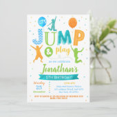 Invitation d'anniversaire Jump Bounce Trampoline P (Debout devant)
