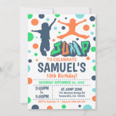 Invitation d'anniversaire Jump Trampoline (Devant)