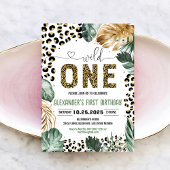 Invitation d'anniversaire Jungle Imprimé Léopard W
