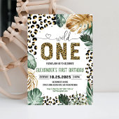 Invitation d'anniversaire Jungle Imprimé Léopard W