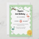 Invitation d'anniversaire Jungle Sauvage (Dos)