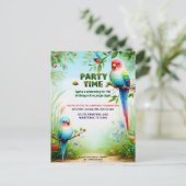 Invitation d'anniversaire Jungle Tropicale pour En (Debout devant)