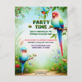 Invitation d'anniversaire Jungle Tropicale pour En (Devant)