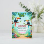 Invitation d'anniversaire Jungle Tropicale pour En (Debout devant)